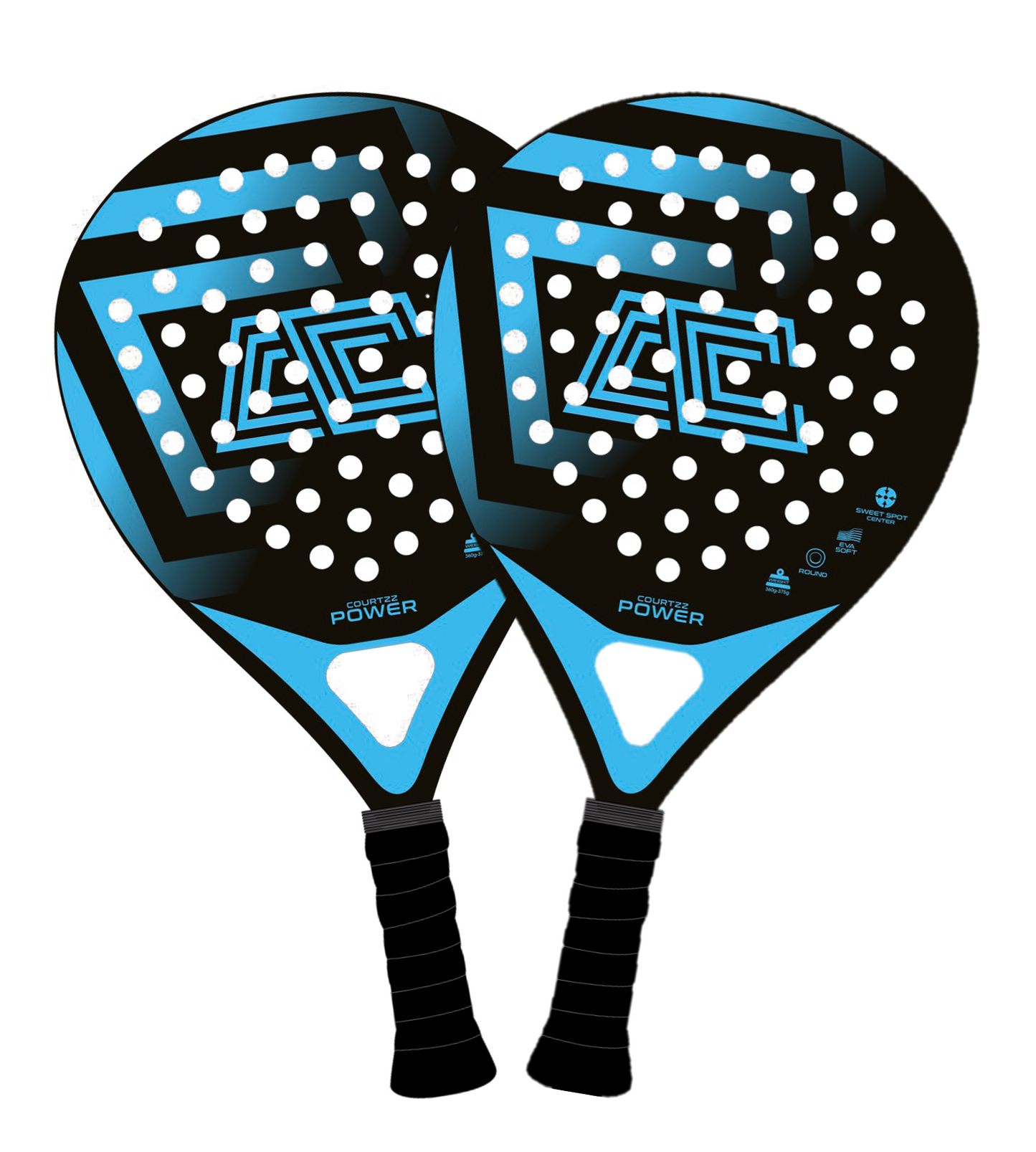 2 FÜR 1 - COURTZZ POWER Schläger -Set